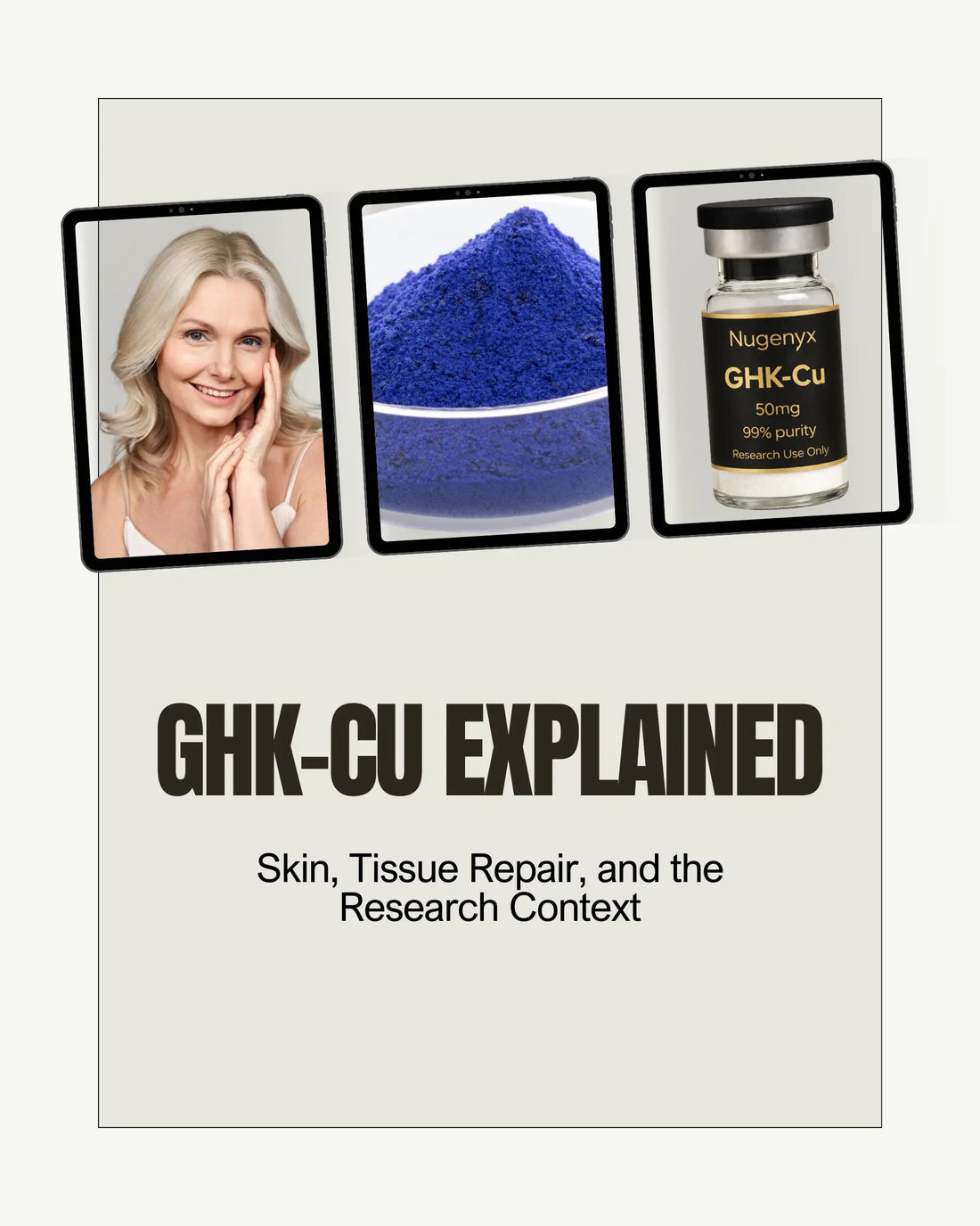 Nugenyx article graphic for GHK-Cu and copper peptide research